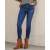 imageGRAPENT Fleece Lined Jeans for Women Trendy High Waisted Skinny Winter Stretchy Denim Pants Ankle Warm Thermal JeggingsClassic Blue