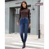 imageGRAPENT Fleece Lined Jeans for Women Trendy High Waisted Skinny Winter Stretchy Denim Pants Ankle Warm Thermal JeggingsClassic Blue