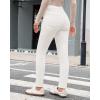 imageGRAPENT Fleece Lined Jeans for Women Trendy High Waisted Skinny Winter Stretchy Denim Pants Ankle Warm Thermal JeggingsCream White