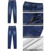 imageGRAPENT Fleece Lined Jeans for Women Trendy High Waisted Skinny Winter Stretchy Denim Pants Ankle Warm Thermal JeggingsDarkness Blue