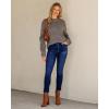 imageGRAPENT Fleece Lined Jeans for Women Trendy High Waisted Skinny Winter Stretchy Denim Pants Ankle Warm Thermal JeggingsDarkness Blue
