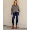 imageGRAPENT Fleece Lined Jeans for Women Trendy High Waisted Skinny Winter Stretchy Denim Pants Ankle Warm Thermal JeggingsIndigo Skyblue