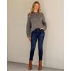 imageGRAPENT Fleece Lined Jeans for Women Trendy High Waisted Skinny Winter Stretchy Denim Pants Ankle Warm Thermal JeggingsIndigo Skyblue