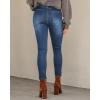 imageGRAPENT Fleece Lined Jeans for Women Trendy High Waisted Skinny Winter Stretchy Denim Pants Ankle Warm Thermal JeggingsPowder Blue