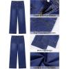 imageGRAPENT Wide Leg Jeans Woman Trendy High Waisted Patch Pocket Stretchy Denim Pants Vintage Casual Trouser JeansClassic Blue