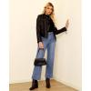 imageGRAPENT Wide Leg Jeans Woman Trendy High Waisted Patch Pocket Stretchy Denim Pants Vintage Casual Trouser JeansLennox Blue