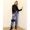 imageGRAPENT Wide Leg Jeans Woman Trendy High Waisted Patch Pocket Stretchy Denim Pants Vintage Casual Trouser JeansMedium Blue