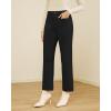 imageGRAPENT Wide Leg Jeans Woman Trendy High Waisted Patch Pocket Stretchy Denim Pants Vintage Casual Trouser JeansWashed Black