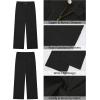 imageGRAPENT Wide Leg Jeans Woman Trendy High Waisted Patch Pocket Stretchy Denim Pants Vintage Casual Trouser JeansWashed Black