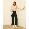 imageGRAPENT Wide Leg Jeans Woman Trendy High Waisted Patch Pocket Stretchy Denim Pants Vintage Casual Trouser JeansWashed Black