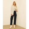 imageGRAPENT Wide Leg Jeans Woman Trendy High Waisted Patch Pocket Stretchy Denim Pants Vintage Casual Trouser JeansWashed Black