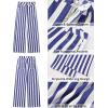 imageGRAPENT Women Jeans Striped Wide Leg High Waisted Trendy Stretchy Denim Pants Cute Casual Trouser Jeans with PocketsBlue