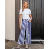 imageGRAPENT Women Jeans Striped Wide Leg High Waisted Trendy Stretchy Denim Pants Cute Casual Trouser Jeans with PocketsBlue
