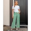imageGRAPENT Women Jeans Striped Wide Leg High Waisted Trendy Stretchy Denim Pants Cute Casual Trouser Jeans with PocketsGreen