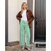 imageGRAPENT Women Jeans Striped Wide Leg High Waisted Trendy Stretchy Denim Pants Cute Casual Trouser Jeans with PocketsGreen