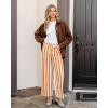 imageGRAPENT Women Jeans Striped Wide Leg High Waisted Trendy Stretchy Denim Pants Cute Casual Trouser Jeans with PocketsOrange