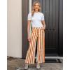 imageGRAPENT Women Jeans Striped Wide Leg High Waisted Trendy Stretchy Denim Pants Cute Casual Trouser Jeans with PocketsOrange