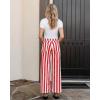 imageGRAPENT Women Jeans Striped Wide Leg High Waisted Trendy Stretchy Denim Pants Cute Casual Trouser Jeans with PocketsRed