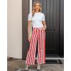 imageGRAPENT Women Jeans Striped Wide Leg High Waisted Trendy Stretchy Denim Pants Cute Casual Trouser Jeans with PocketsRed