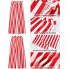 imageGRAPENT Women Jeans Striped Wide Leg High Waisted Trendy Stretchy Denim Pants Cute Casual Trouser Jeans with PocketsRed