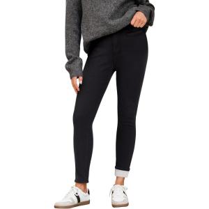 imageGRAPENT Fleece Lined Jeans for Women High Waisted Skinny Welt Pocket Winter Stretchy Denim Pants Warm Thermal JeggingsBlack