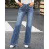 imageGRAPENT Womens Flare Jeans High Waisted Wide Leg Baggy Jean for Women Stretch Denim PantsLapis Loft