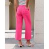 imageGRAPENT Cropped Jeans for Women Trendy 2026 Wide Leg High Waisted Patch Pocket Stretchy Denim Pants Short Trouser JeansHot Pink