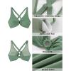 imageGRAPENT Bikini Top for Women Ruched O Ring Padded Adjustable Straps Bathing Suits Swim Tops Only Beach Vacation ClothesIceberg Green
