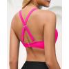 imageGRAPENT Bikini Top for Women Ruched O Ring Padded Adjustable Straps Bathing Suits Swim Tops Only Beach Vacation ClothesNeon Pink