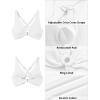 imageGRAPENT Bikini Top for Women Ruched O Ring Padded Adjustable Straps Bathing Suits Swim Tops Only Beach Vacation ClothesWhite