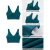 imageGRAPENT Bikini Tops for Women Cropped Tankini Tops Beach Ruched Knot Cut Out Padded Adjustable Swimwear Swim Top OnlyDark Lake Green