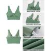 imageGRAPENT Bikini Tops for Women Cropped Tankini Tops Beach Ruched Knot Cut Out Padded Adjustable Swimwear Swim Top OnlyIceberg Green