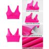 imageGRAPENT Bikini Tops for Women Cropped Tankini Tops Beach Ruched Knot Cut Out Padded Adjustable Swimwear Swim Top OnlyNeon Pink