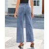 imageGRAPENT Wide Leg Jeans for Women Trendy High Waisted Drawstring Tie Elastic Waist Stretchy Denim Pants Trouser JeansAfter Dust Blue