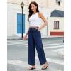 imageGRAPENT Wide Leg Jeans for Women Trendy High Waisted Drawstring Tie Elastic Waist Stretchy Denim Pants Trouser JeansDarkness Blue