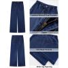 imageGRAPENT Wide Leg Jeans for Women Trendy High Waisted Drawstring Tie Elastic Waist Stretchy Denim Pants Trouser JeansDarkness Blue