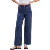 image:imageGRAPENT Striped Jeans for Women Trendy High Waisted Wide Leg Dressy Casual Slight Stretch Denim Pants Trouser JeansDarkness Blue