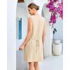 image:imageGPAPENT Linen Dresses for Women Summer Casual Sleeveless Button Down V Neck Pocket Self Tie Knee Length Loose Sun DressBeige