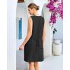 image:imageGPAPENT Linen Dresses for Women Summer Casual Sleeveless Button Down V Neck Pocket Self Tie Knee Length Loose Sun DressBlack