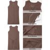 image:imageGPAPENT Linen Dresses for Women Summer Casual Sleeveless Button Down V Neck Pocket Self Tie Knee Length Loose Sun DressCoffee Brown