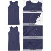 image:imageGPAPENT Linen Dresses for Women Summer Casual Sleeveless Button Down V Neck Pocket Self Tie Knee Length Loose Sun DressNavy Blue