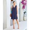 image:imageGPAPENT Linen Dresses for Women Summer Casual Sleeveless Button Down V Neck Pocket Self Tie Knee Length Loose Sun DressNavy Blue