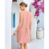 image:imageGPAPENT Linen Dresses for Women Summer Casual Sleeveless Button Down V Neck Pocket Self Tie Knee Length Loose Sun DressPink