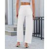 image:imageGRAPENT Barrel Jeans for Women Cropped Trendy High Waisted Baggy Side Seamed Casual Stretchy Denim Pants Wide Leg JeansCream White