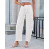 image:imageGRAPENT Barrel Jeans for Women Cropped Trendy High Waisted Baggy Side Seamed Casual Stretchy Denim Pants Wide Leg JeansCream White
