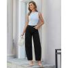 image:imageGRAPENT Barrel Jeans for Women Cropped Trendy High Waisted Baggy Side Seamed Casual Stretchy Denim Pants Wide Leg JeansTrue Black
