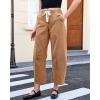 image:imageGRAPENT Barrel Jeans for Women Trendy High Waisted Cropped Baggy Wide Leg Pull On Elastic Waist Stretchy Denim PantsCaramel