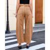 image:imageGRAPENT Barrel Jeans for Women Trendy High Waisted Cropped Baggy Wide Leg Pull On Elastic Waist Stretchy Denim PantsCaramel