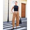 image:imageGRAPENT Barrel Jeans for Women Trendy High Waisted Cropped Baggy Wide Leg Pull On Elastic Waist Stretchy Denim PantsCaramel