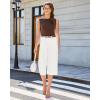 image:imageGRAPENT Capri Jeans for Women Wide Leg Trendy High Waisted Side Seam Stretchy Denim Capris Pants Summer Casual JeansCream White